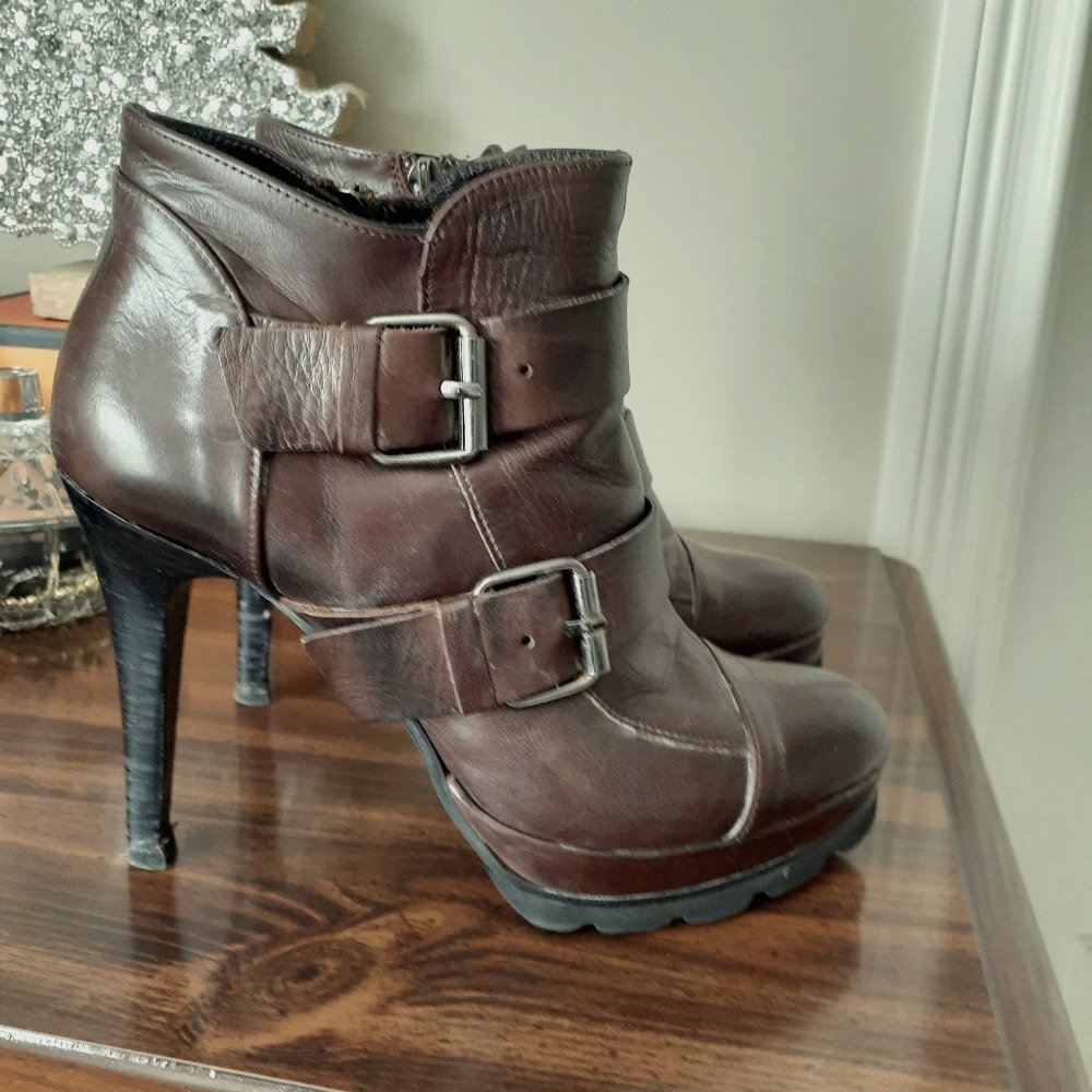 Ankle Baldini Genuine Brown Vintage Leather
